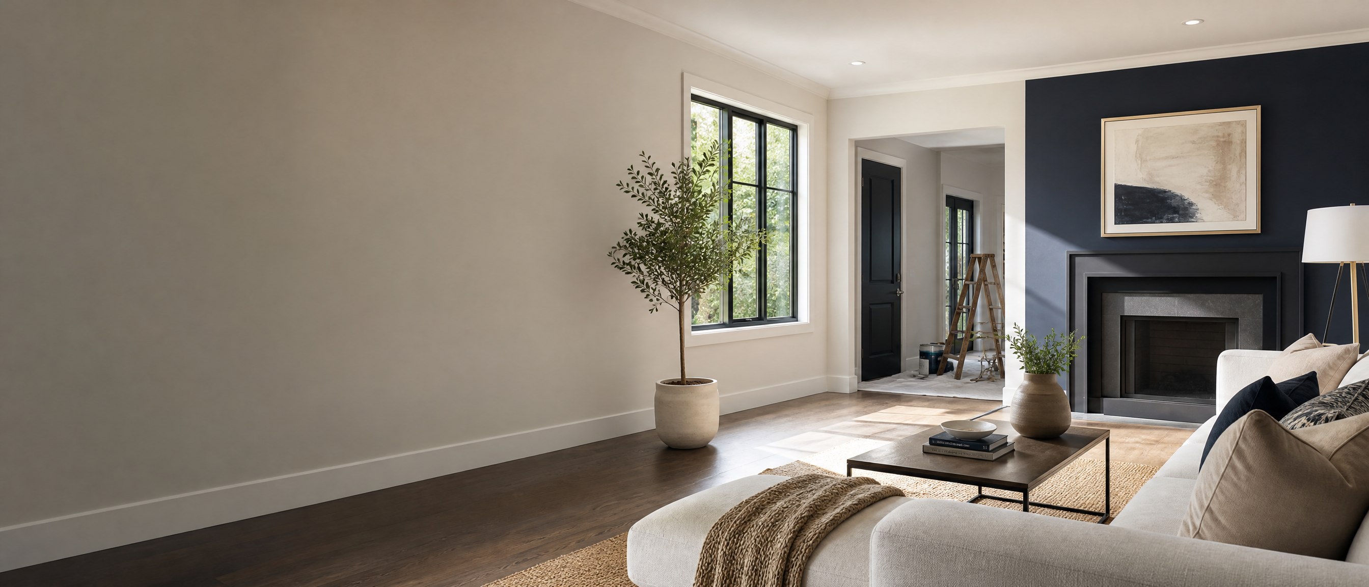 Creative interior featuring professionally painted walls by Manassas Creative
